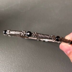 Silver and Black Bracelet